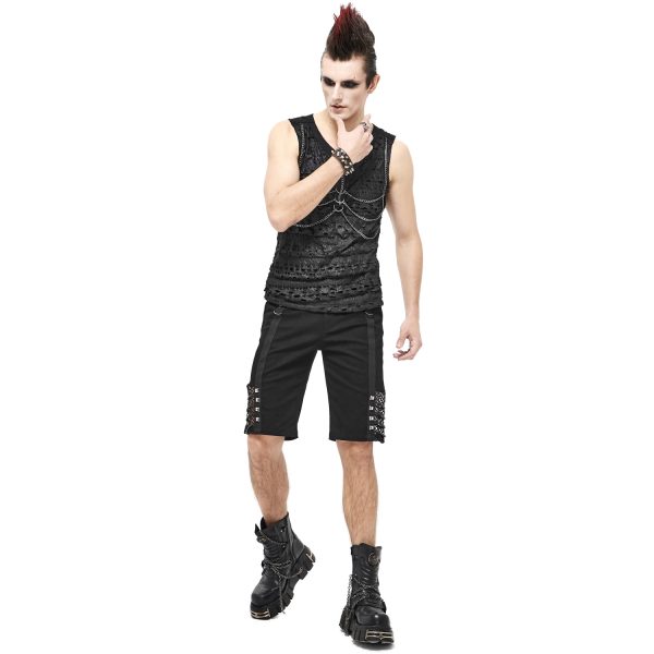 en ligne officielle DEVIL FASHION Short Pour Hommes ‘Bommot’ Noir 3