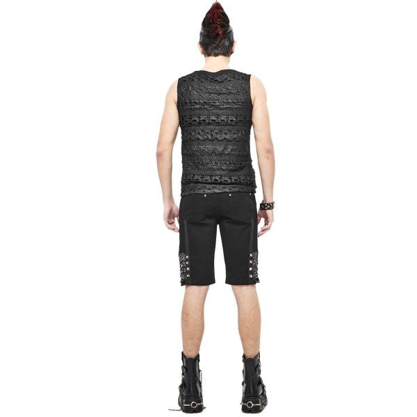 en ligne officielle DEVIL FASHION Short Pour Hommes ‘Bommot’ Noir 4