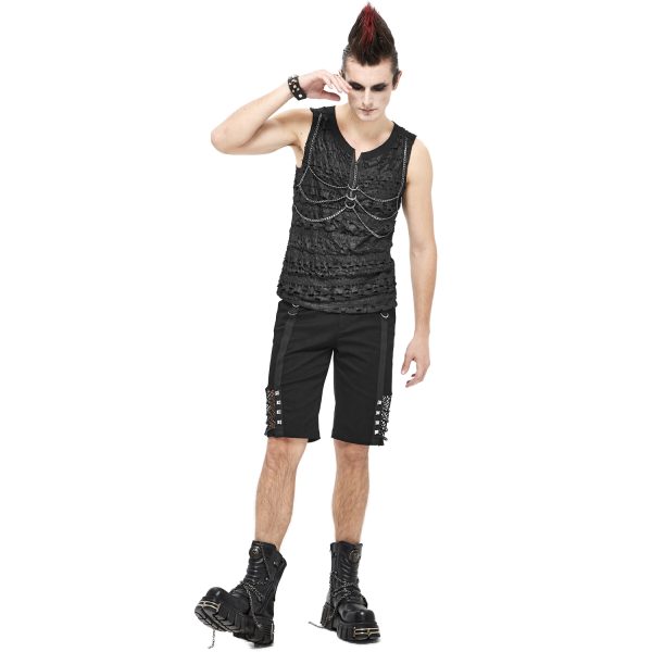 en ligne officielle DEVIL FASHION Short Pour Hommes ‘Bommot’ Noir 6