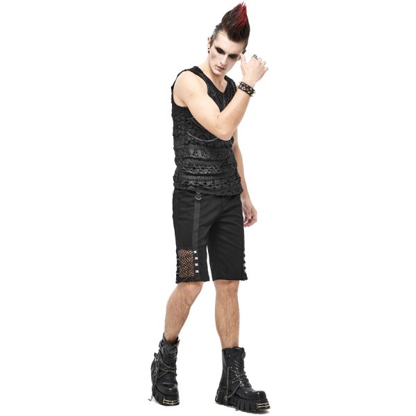 en ligne officielle DEVIL FASHION Short Pour Hommes ‘Bommot’ Noir 7