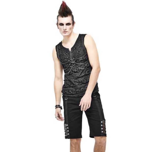 en ligne officielle DEVIL FASHION Short Pour Hommes ‘Bommot’ Noir 8