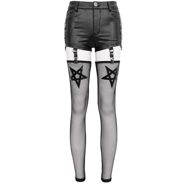 DEVIL FASHION Short Sexy ‘Pentagram’ En Simili Cuir Noir online boutique 13