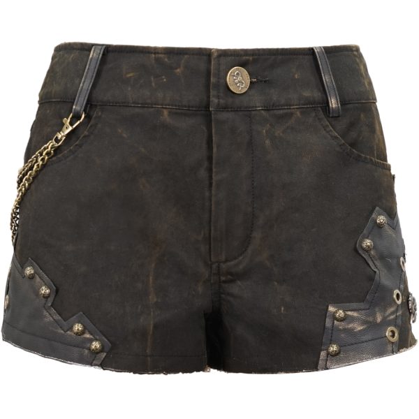 magasin paris DEVIL FASHION Short ‘Steampunk Gear’ Marron 13