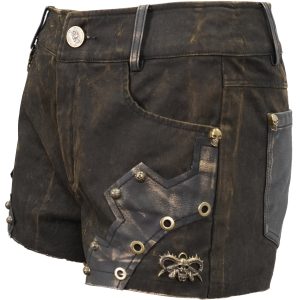 magasin paris DEVIL FASHION Short ‘Steampunk Gear’ Marron 48
