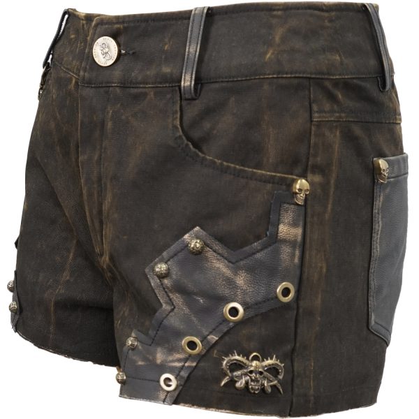 magasin paris DEVIL FASHION Short ‘Steampunk Gear’ Marron 15