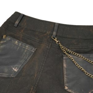 magasin paris DEVIL FASHION Short ‘Steampunk Gear’ Marron 54