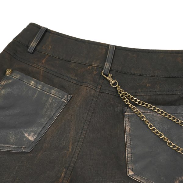 magasin paris DEVIL FASHION Short ‘Steampunk Gear’ Marron 18