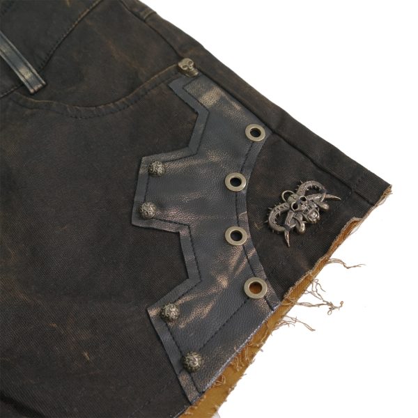 magasin paris DEVIL FASHION Short ‘Steampunk Gear’ Marron 20