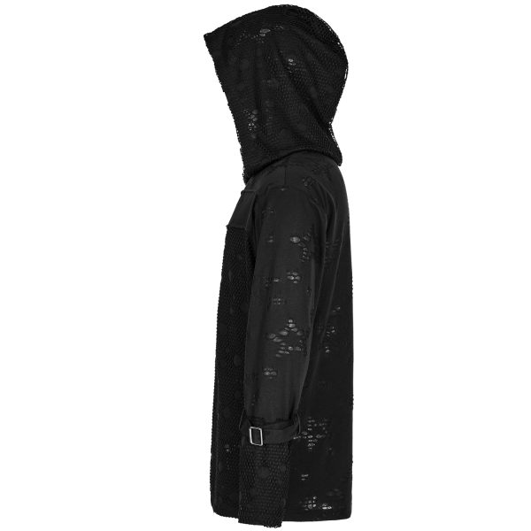 Meilleur Service PUNK RAVE Sweat à Capuche ‘Cynfael’ Noir 13