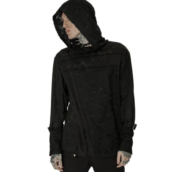 Meilleur Service PUNK RAVE Sweat à Capuche ‘Cynfael’ Noir 4