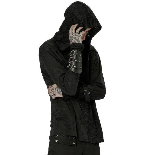 Meilleur Service PUNK RAVE Sweat à Capuche ‘Cynfael’ Noir 6