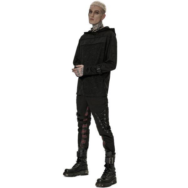 Meilleur Service PUNK RAVE Sweat à Capuche ‘Cynfael’ Noir 9