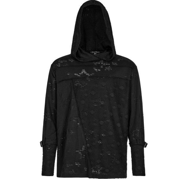 Meilleur Service PUNK RAVE Sweat à Capuche ‘Cynfael’ Noir 11