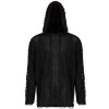 l'unique style PUNK RAVE Sweat à Capuche Gothique ‘Zephyr’ Noir 41