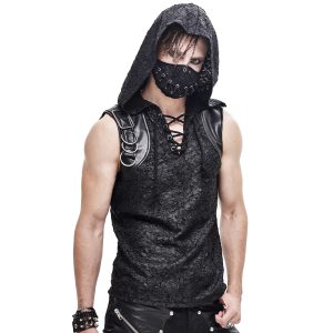DEVIL FASHION T-Shirt à Capuche ‘Haboolm’ Noir guranteed de qualité 24