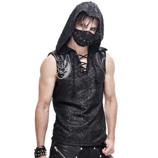 DEVIL FASHION T-Shirt à Capuche ‘Haboolm’ Noir guranteed de qualité 4