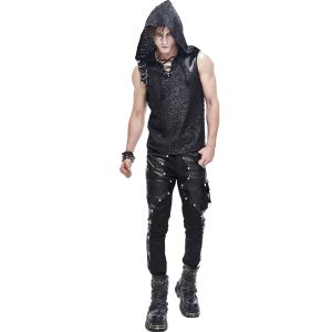 DEVIL FASHION T-Shirt à Capuche ‘Haboolm’ Noir guranteed de qualité 26