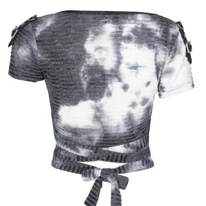 boutiqued pas cher PUNK RAVE T-Shirt à Manches Courtes ‘Punk Bandage’ Gris 30