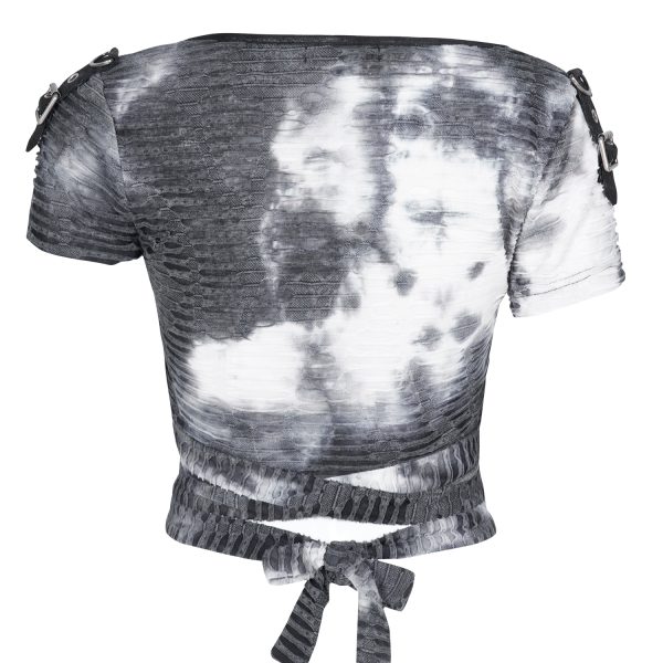 boutiqued pas cher PUNK RAVE T-Shirt à Manches Courtes ‘Punk Bandage’ Gris 10