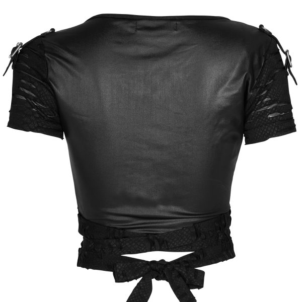 PUNK RAVE T-Shirt à Manches Courtes ‘Punk Bandage’ Noir Satisfait ou Remboursé 10