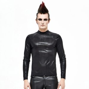 DEVIL FASHION T-Shirt à Manches Longues ‘Cyber Punk’ Noir Brillant excellent qulity 20