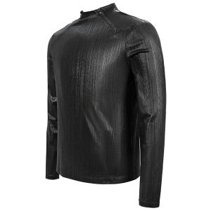 DEVIL FASHION T-Shirt à Manches Longues ‘Cyber Punk’ Noir Brillant excellent qulity 40