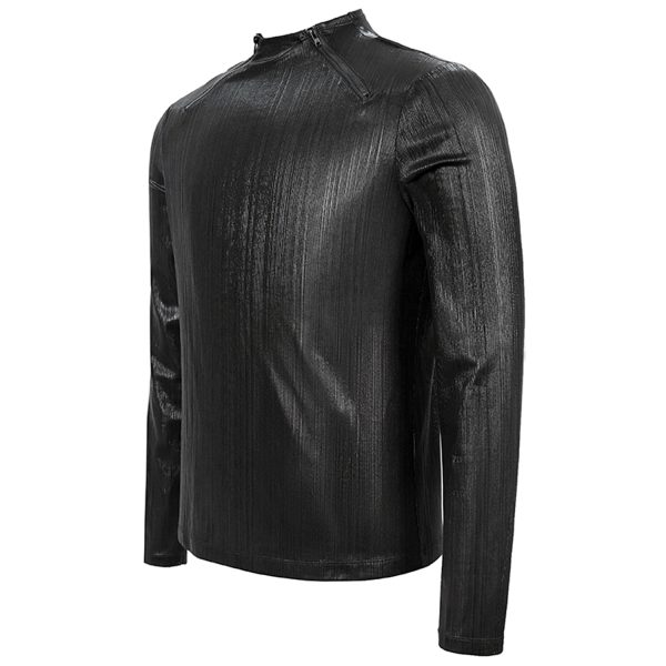 DEVIL FASHION T-Shirt à Manches Longues ‘Cyber Punk’ Noir Brillant excellent qulity 13
