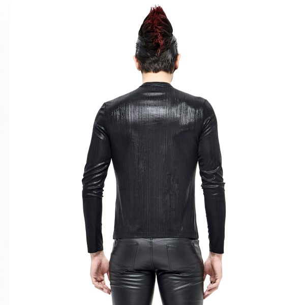 DEVIL FASHION T-Shirt à Manches Longues ‘Cyber Punk’ Noir Brillant excellent qulity 4