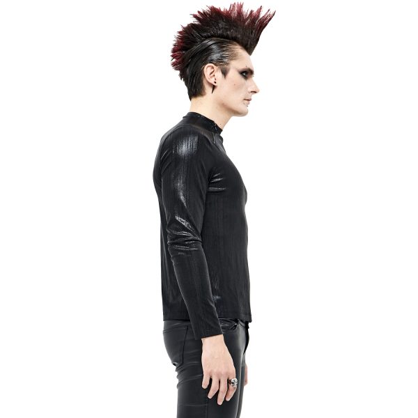 DEVIL FASHION T-Shirt à Manches Longues ‘Cyber Punk’ Noir Brillant excellent qulity 6