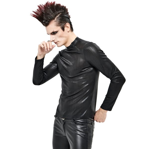 DEVIL FASHION T-Shirt à Manches Longues ‘Cyber Punk’ Noir Brillant excellent qulity 7