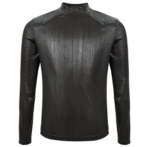 DEVIL FASHION T-Shirt à Manches Longues ‘Cyber Punk’ Noir Brillant excellent qulity 36