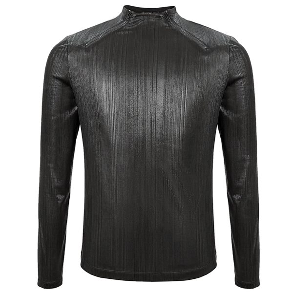 DEVIL FASHION T-Shirt à Manches Longues ‘Cyber Punk’ Noir Brillant excellent qulity 11