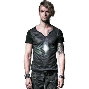 commentaire favorable PUNK RAVE T-Shirt ‘Evil Skull’ Noir Et Vert 14