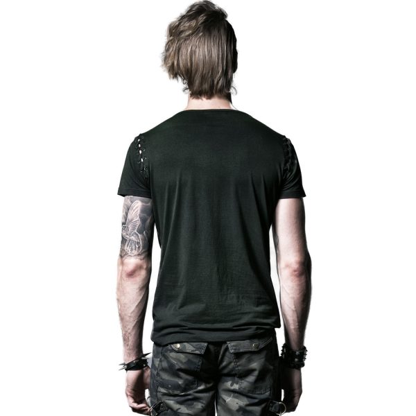 commentaire favorable PUNK RAVE T-Shirt ‘Evil Skull’ Noir Et Vert 4