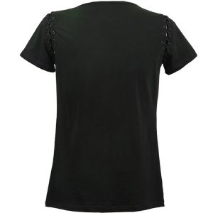 commentaire favorable PUNK RAVE T-Shirt ‘Evil Skull’ Noir Et Vert 24