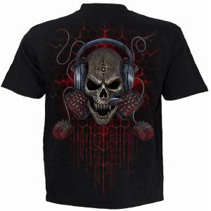 site pas cher Spiral Direct T-Shirt Manches Courtes Pour Enfants ‘PC Gamer’ Noir 6