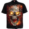 magasins pas chers Spiral Direct T-Shirt Manches Courtes Pour Enfants ‘Skull Blast’ Noir 8