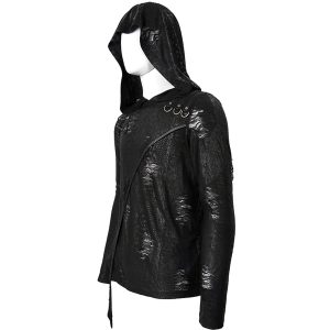 grande qualité DEVIL FASHION T-Shirt Manches Longues ‘Diablo Shabby’ à Capuche Noir 46