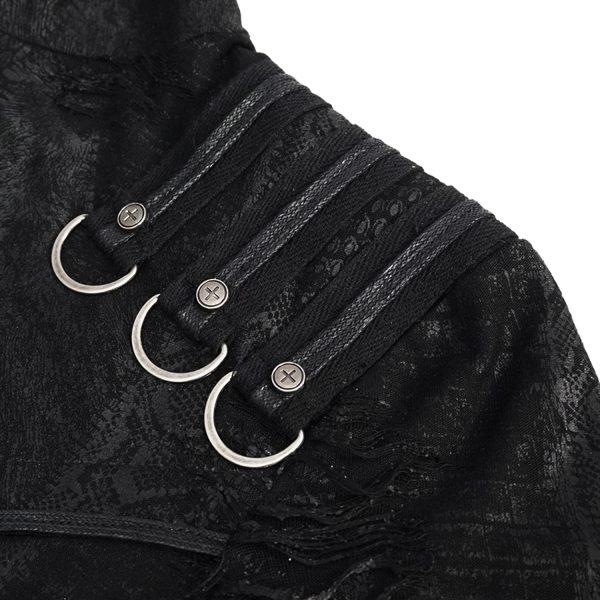 grande qualité DEVIL FASHION T-Shirt Manches Longues ‘Diablo Shabby’ à Capuche Noir 16