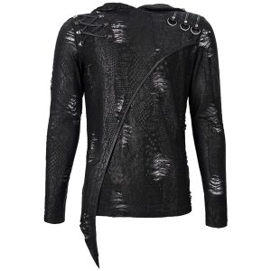 grande qualité DEVIL FASHION T-Shirt Manches Longues ‘Diablo Shabby’ à Capuche Noir 36