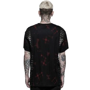 Les achats en ligne PUNK RAVE T-Shirt ‘Millennium Posse’ Noir Et Rouge 19