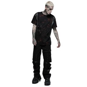 Les achats en ligne PUNK RAVE T-Shirt ‘Millennium Posse’ Noir Et Rouge 25