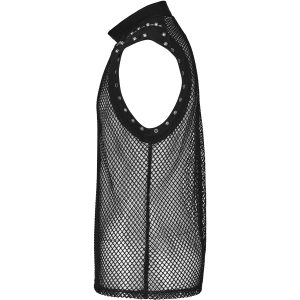 achat PUNK RAVE T-Shirt Sans Manches ‘Burning Man’ En Résille Noire 39