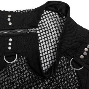 achat PUNK RAVE T-Shirt Sans Manches ‘Burning Man’ En Résille Noire 41
