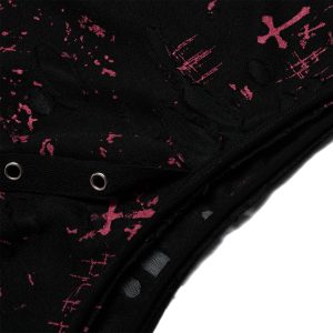 PUNK RAVE T-Shirt Sans Manches ‘Printing Punk’ Noir Et Rouge Meilleur Prix Garanti 37