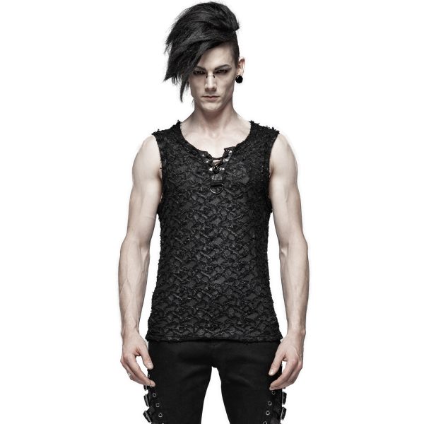 magasin solde PUNK RAVE T-Shirt Sans Manches ‘Psychonaut’ Noir 3