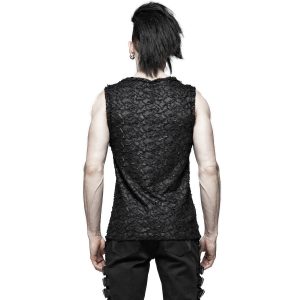 magasin solde PUNK RAVE T-Shirt Sans Manches ‘Psychonaut’ Noir 19