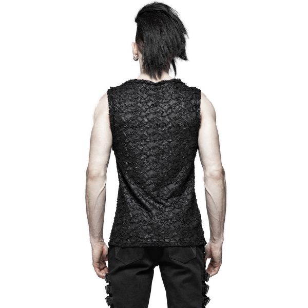 magasin solde PUNK RAVE T-Shirt Sans Manches ‘Psychonaut’ Noir 4