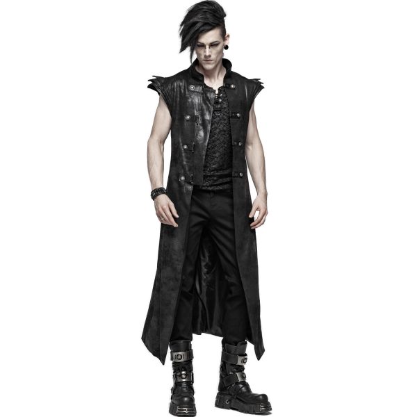 magasin solde PUNK RAVE T-Shirt Sans Manches ‘Psychonaut’ Noir 7