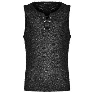 magasin solde PUNK RAVE T-Shirt Sans Manches ‘Psychonaut’ Noir 27